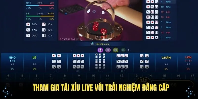 Tham gia tài xỉu live với trải nghiệm casino đẳng cấp